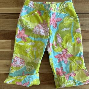 Vintage Lilly Pulitzer Private Island Print Crop Pants Size 5